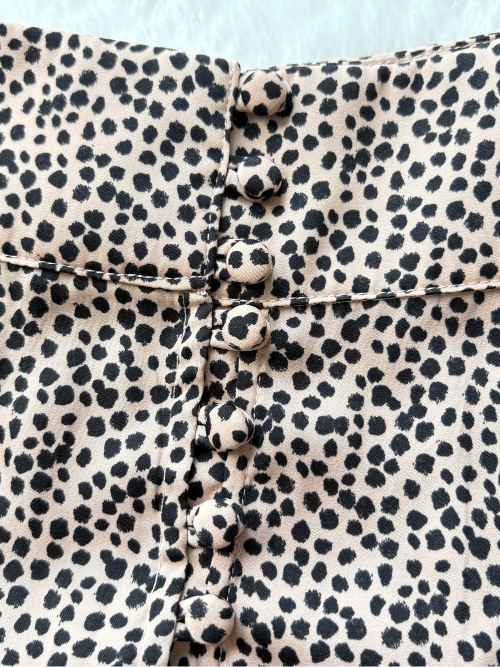 Free People Button Down Sammy Leopard Maxi Skirt with Front Slit, NWOT - Picture 3 of 8